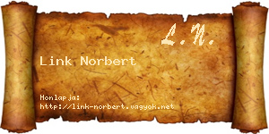 Link Norbert névjegykártya